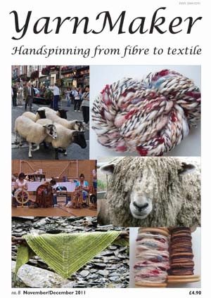 Image of the cover of the November/December2011 edition of YarnMaker.